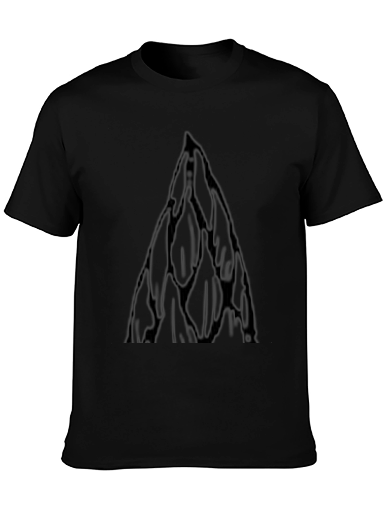Geometric Peak Black T-Shirt