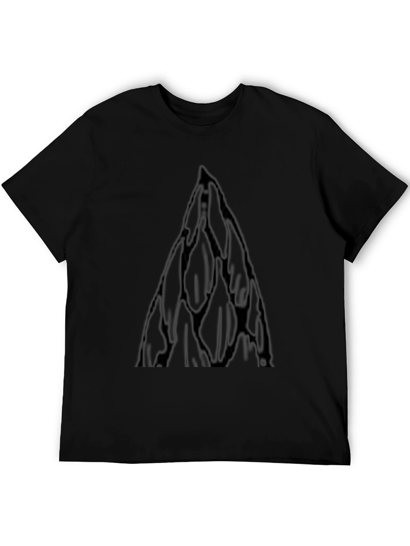 Geometric Peak Black T-Shirt
