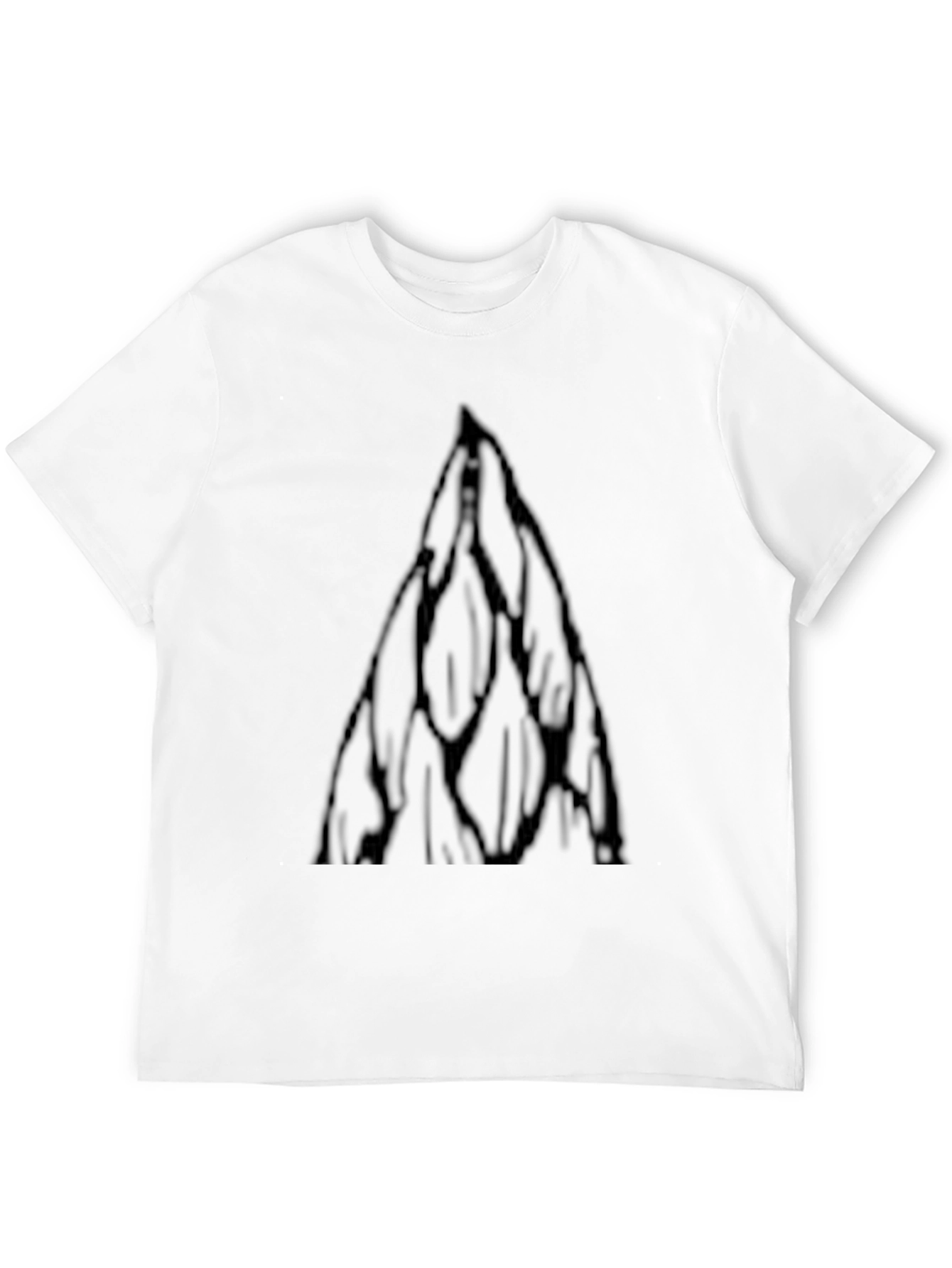 Geometric Peak Black T-Shirt