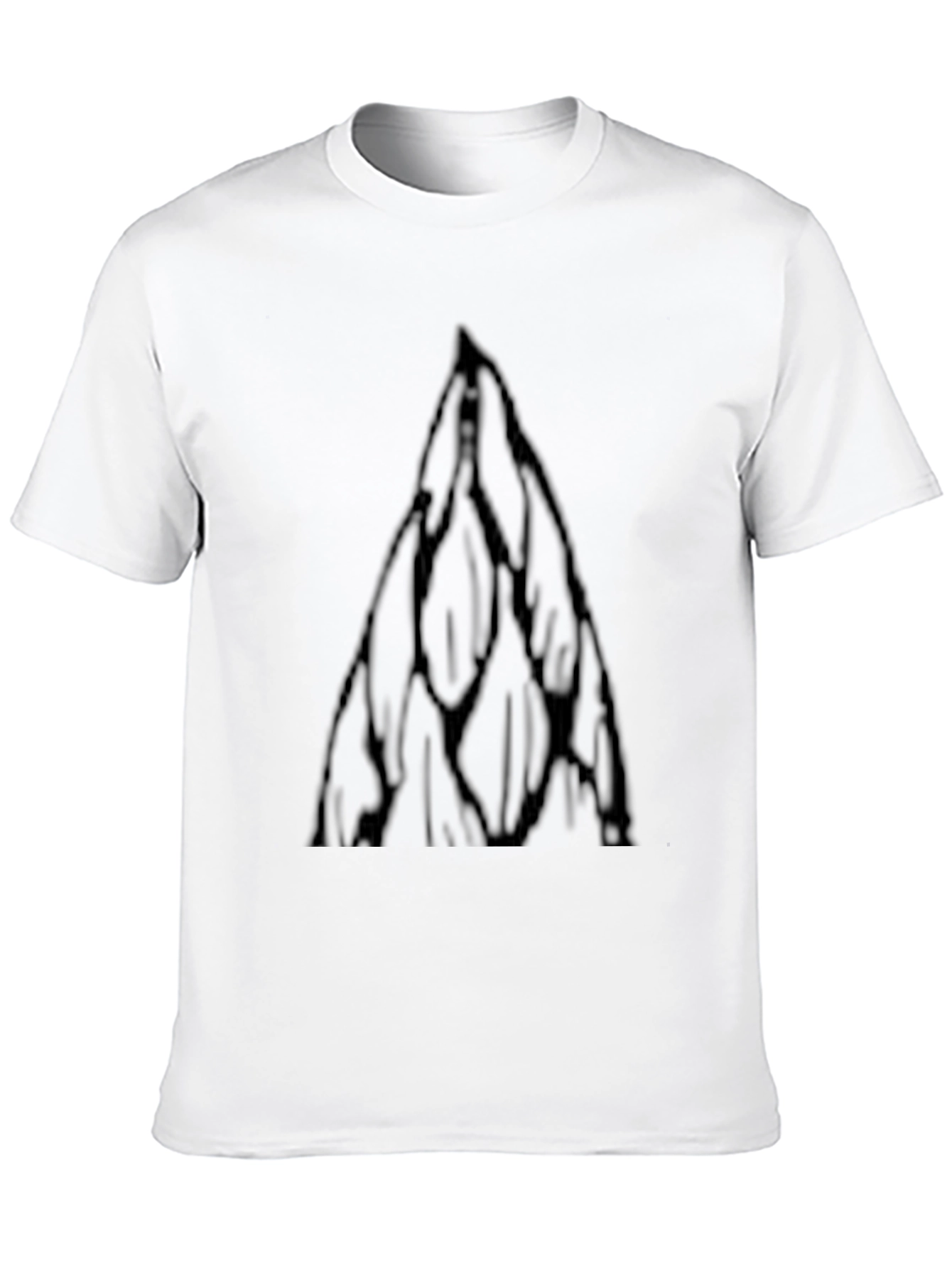 Geometric Peak Black T-Shirt