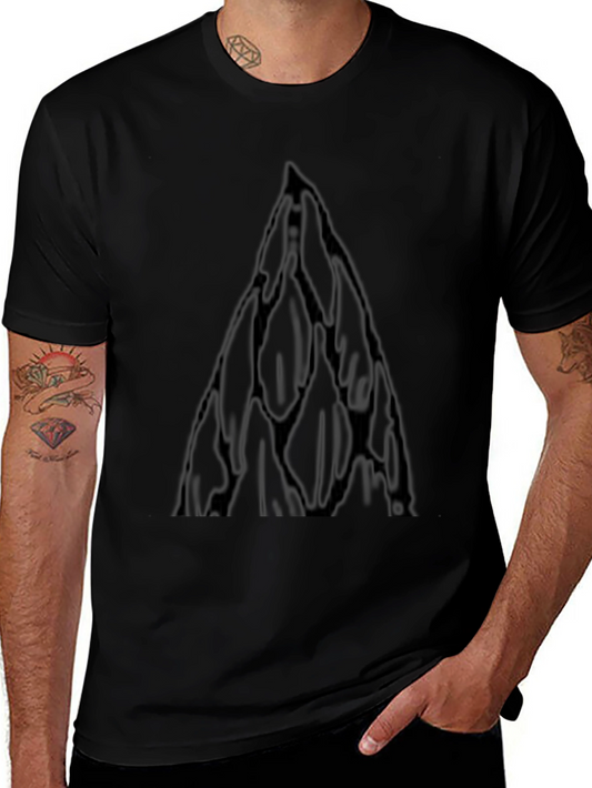 Geometric Peak Black T-Shirt