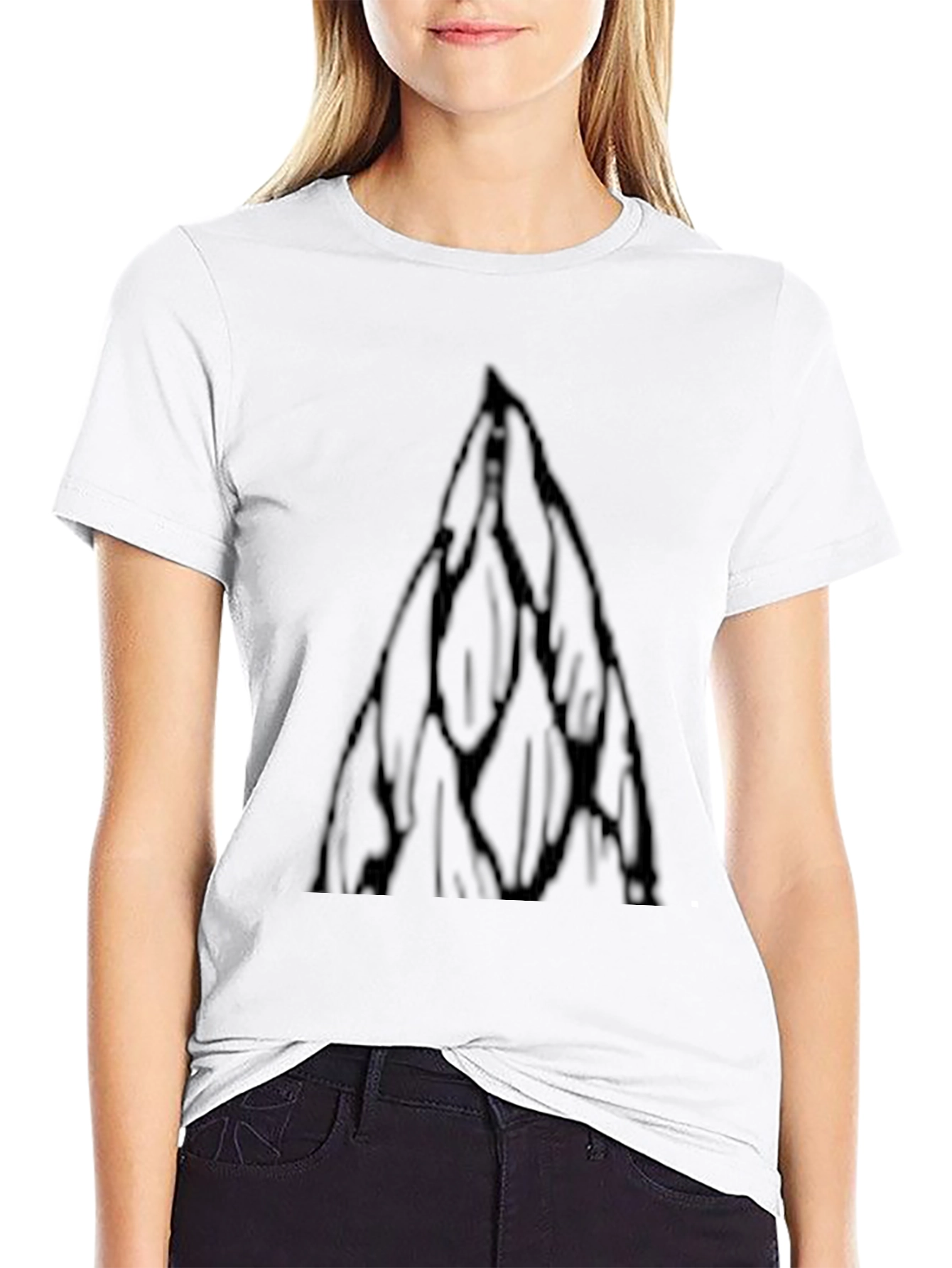 Geometric Peak Black T-Shirt