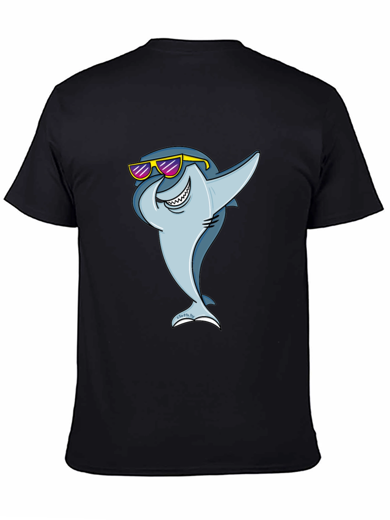 Cool Shark Graphic Tee - Black Cotton T-Shirt