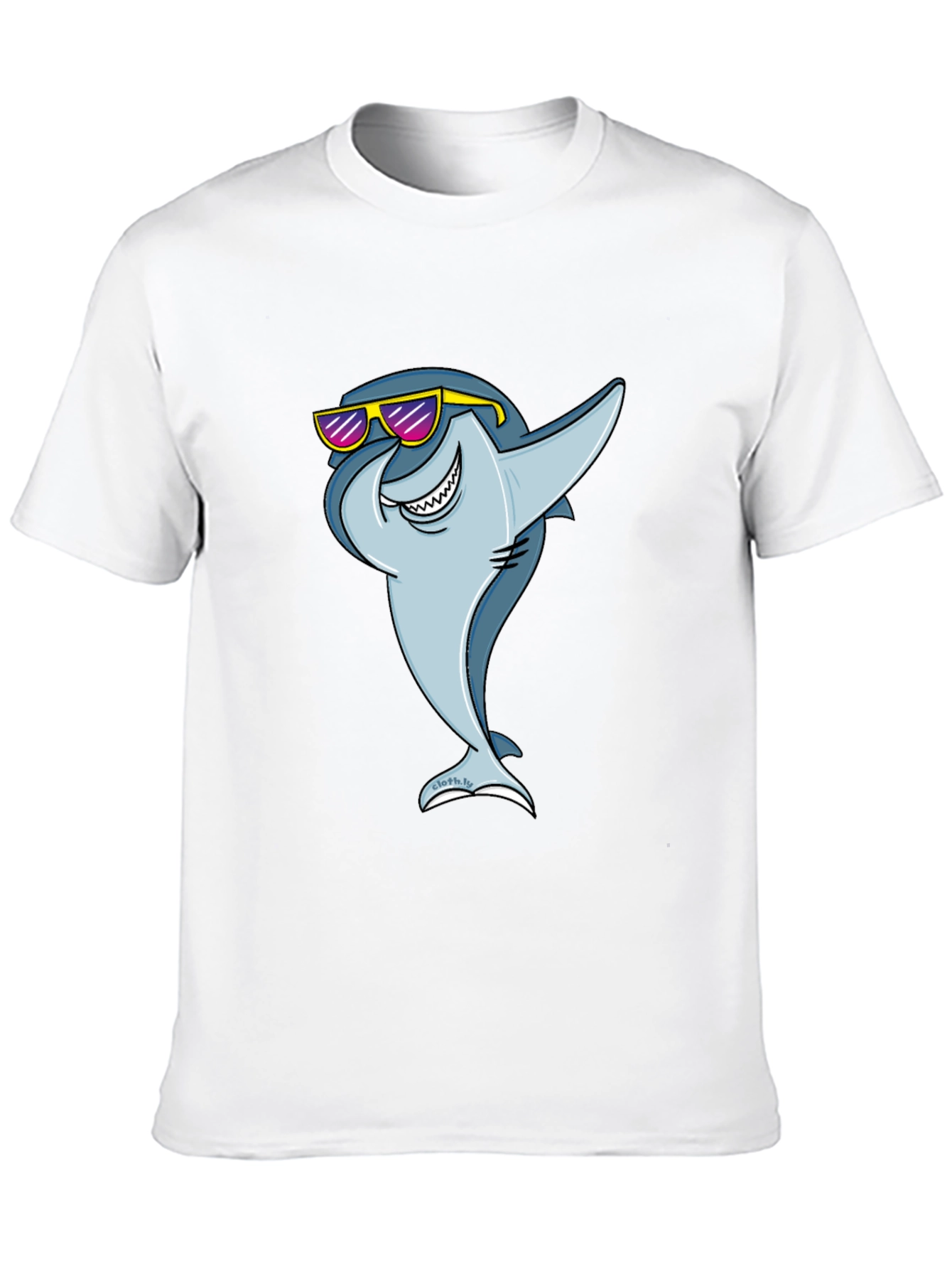 Cool Shark Graphic Tee - Black Cotton T-Shirt