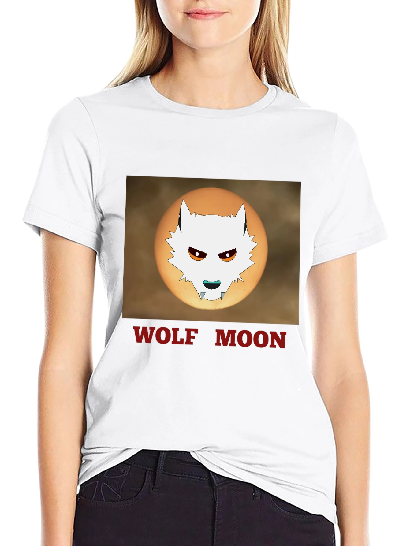 Wolf Moon Graphic T-Shirt - Black