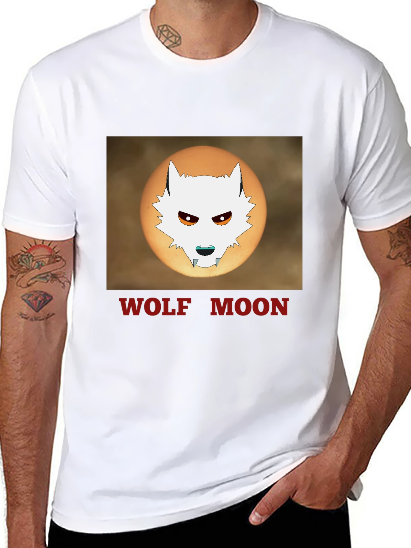 Wolf Moon Graphic T-Shirt - Black