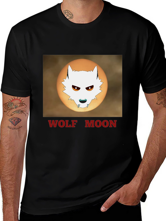 Wolf Moon Graphic T-Shirt - Black
