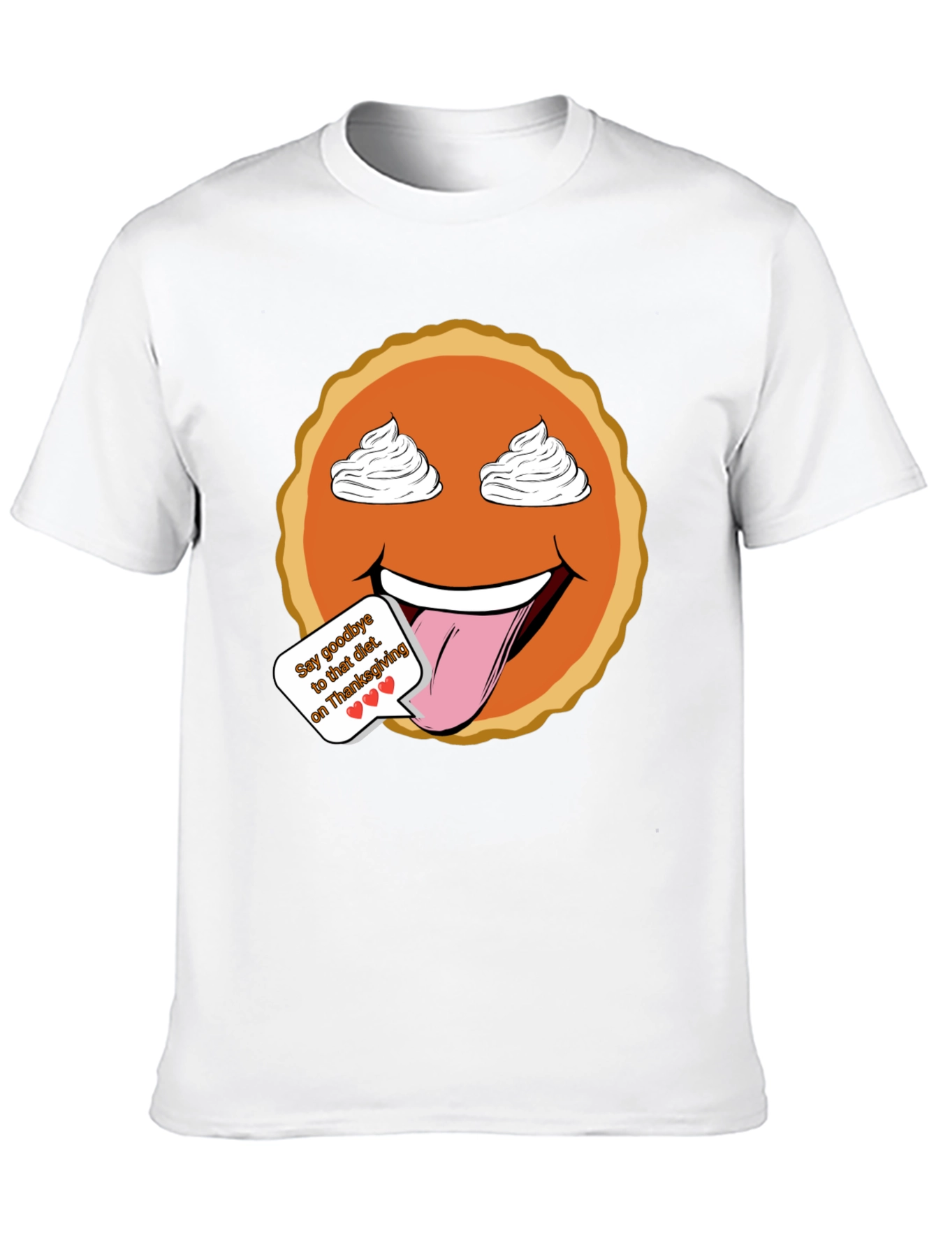 Thanksgiving Pumpkin Pie Emoji Graphic T-Shirt