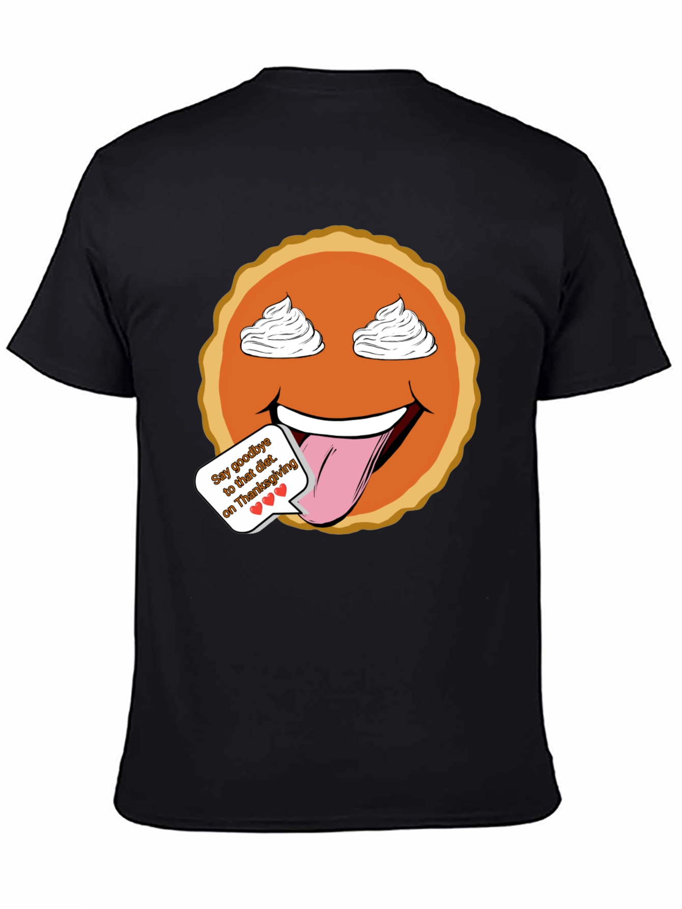 Thanksgiving Pumpkin Pie Emoji Graphic T-Shirt