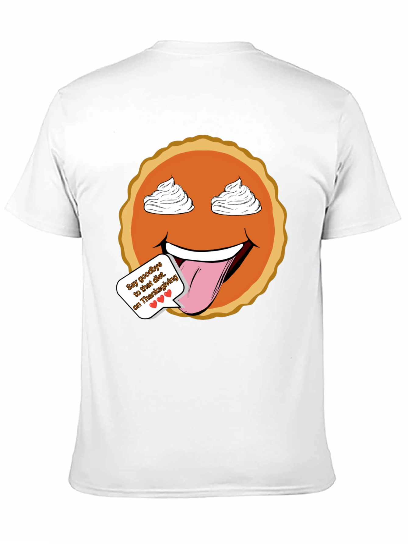 Thanksgiving Pumpkin Pie Emoji Graphic T-Shirt
