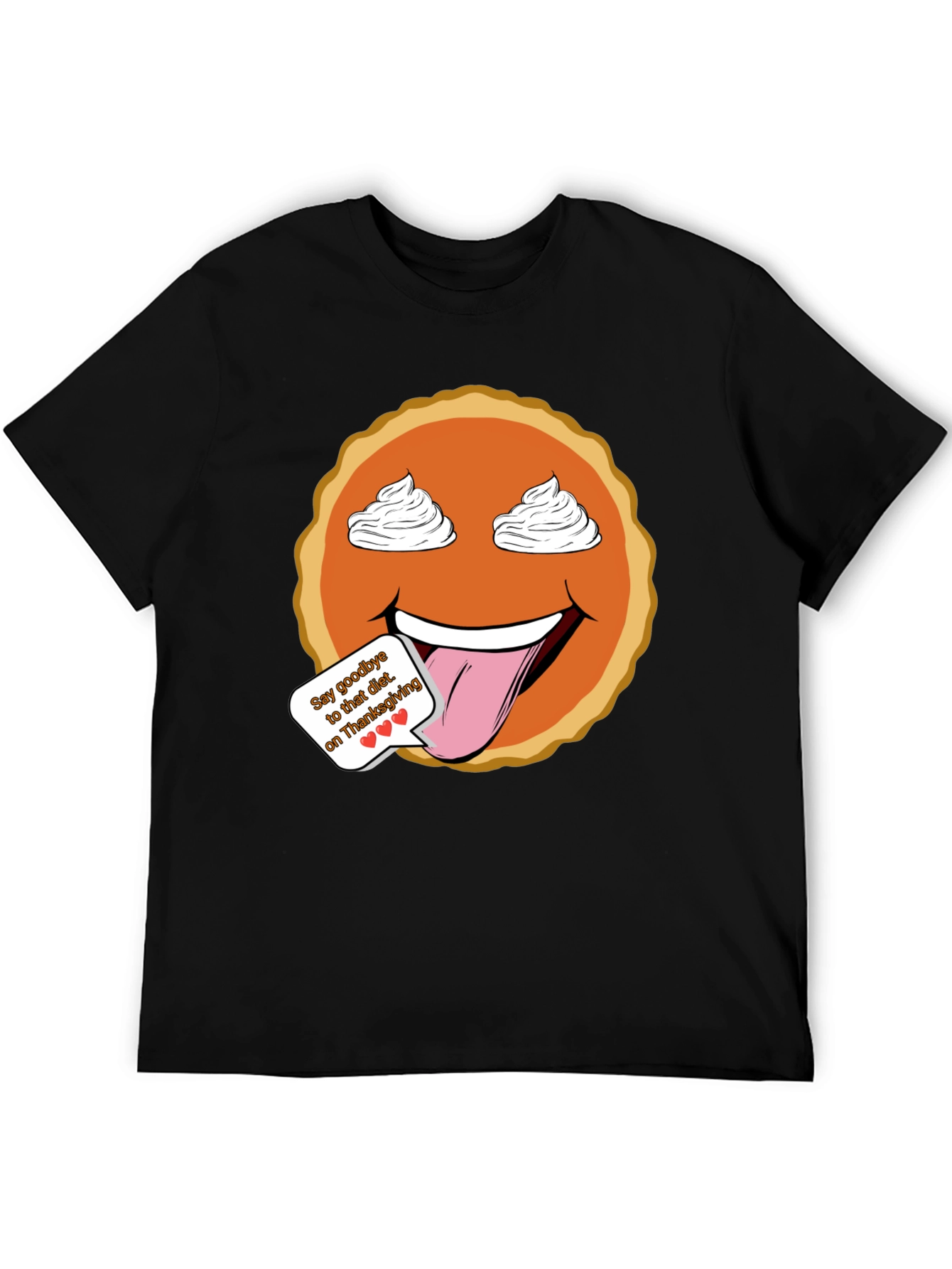 Thanksgiving Pumpkin Pie Emoji Graphic T-Shirt