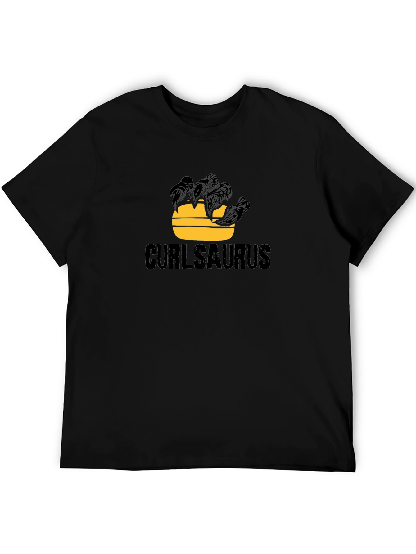 Curlsaurus Black Graphic Tee