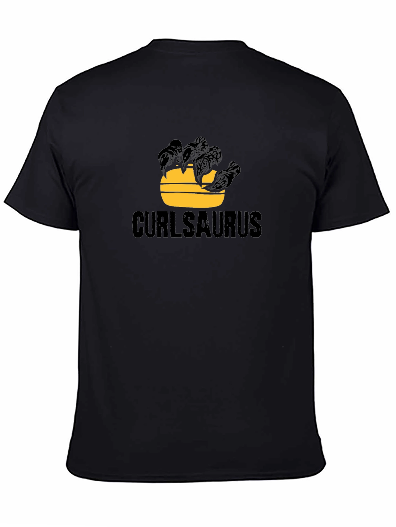 Curlsaurus Black Graphic Tee