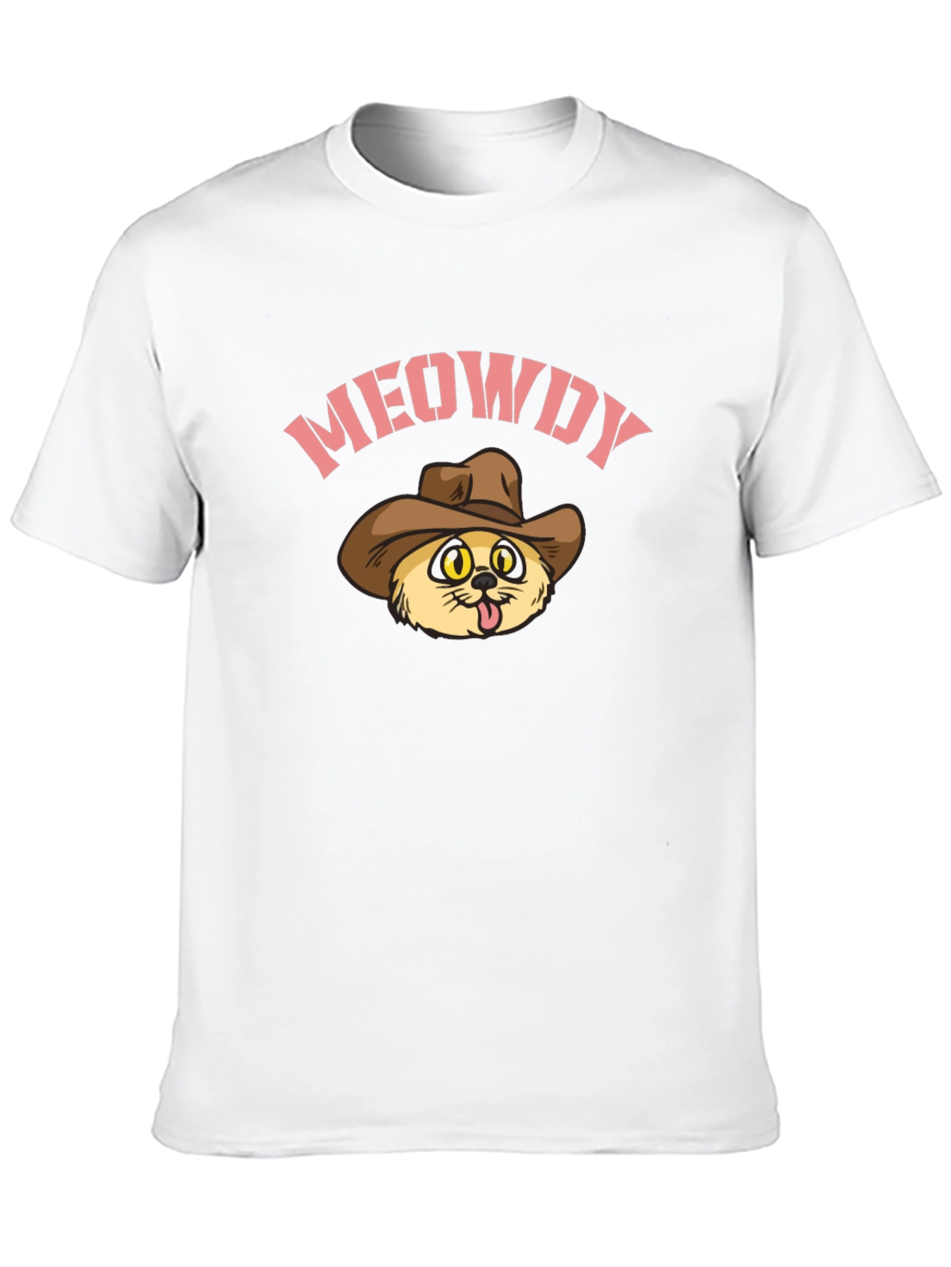 Meowdy Cat Cowboy Graphic Tee - Black