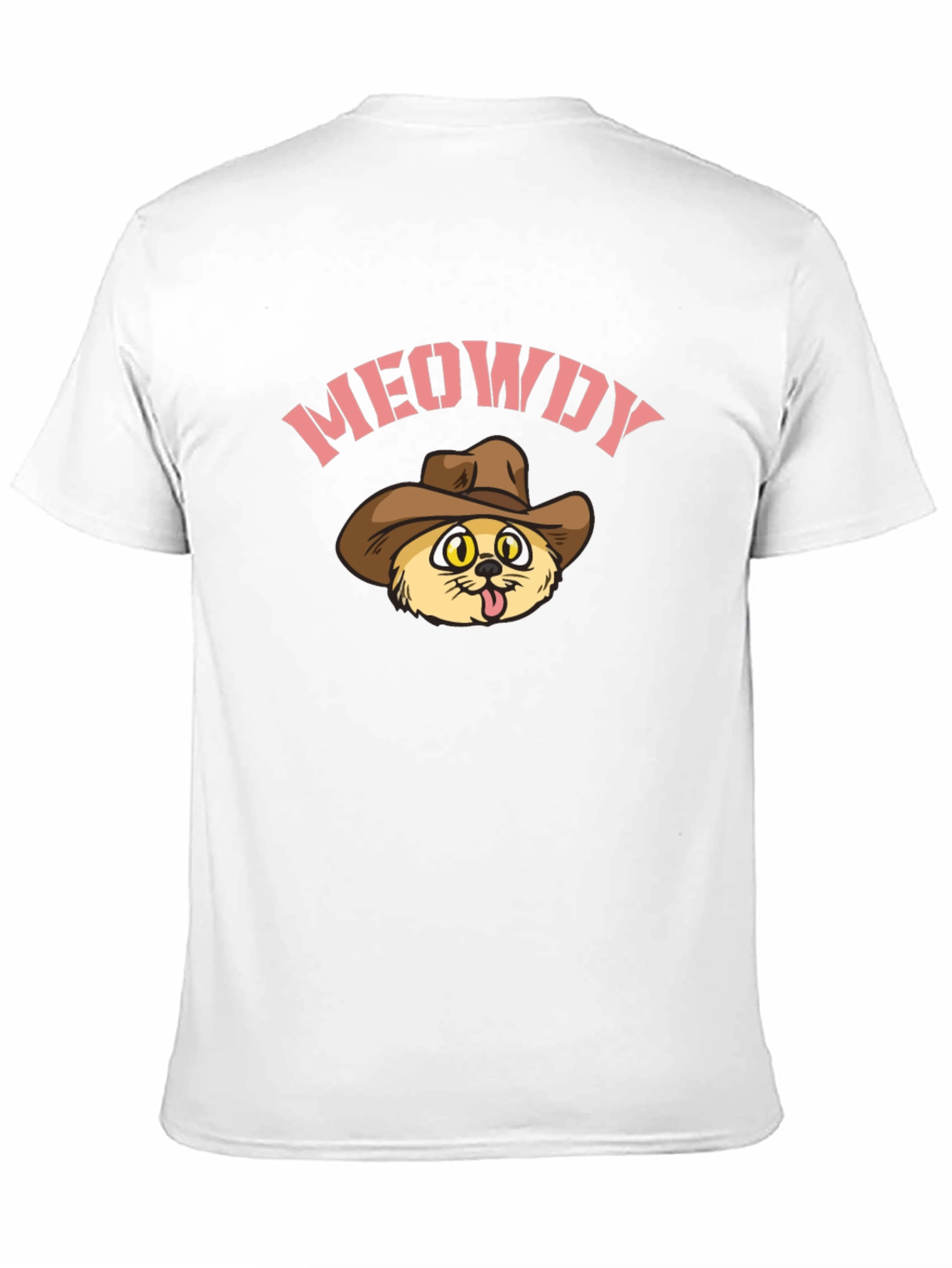 Meowdy Cat Cowboy Graphic Tee - Black
