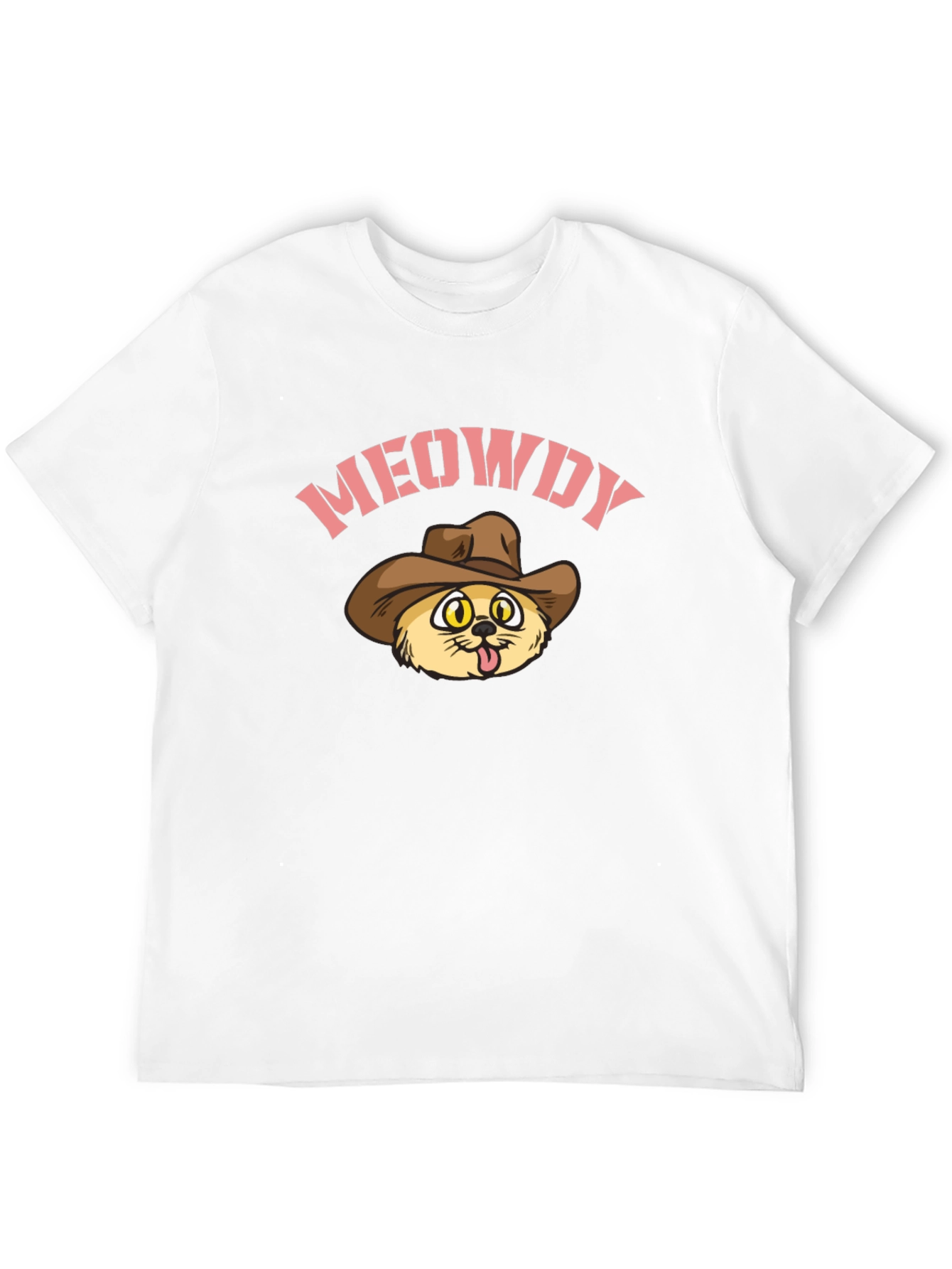 Meowdy Cat Cowboy Graphic Tee - Black