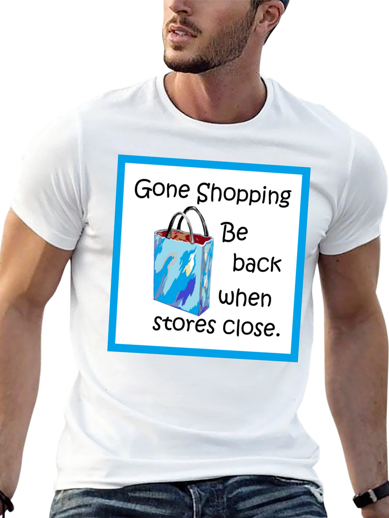 Gone Shopping T-Shirt - Funny Shopper Tee