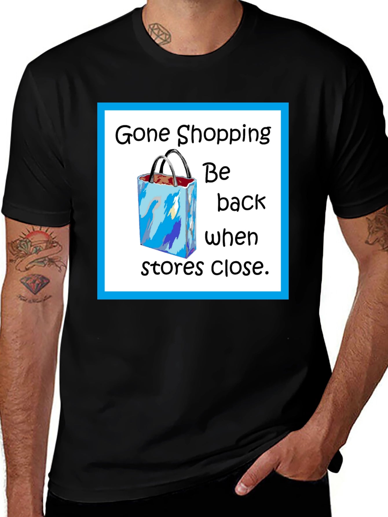 Gone Shopping T-Shirt - Funny Shopper Tee