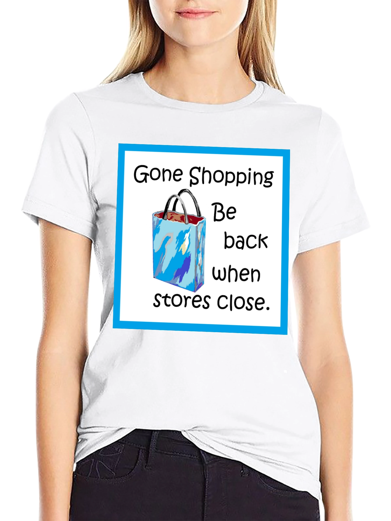 Gone Shopping T-Shirt - Funny Shopper Tee