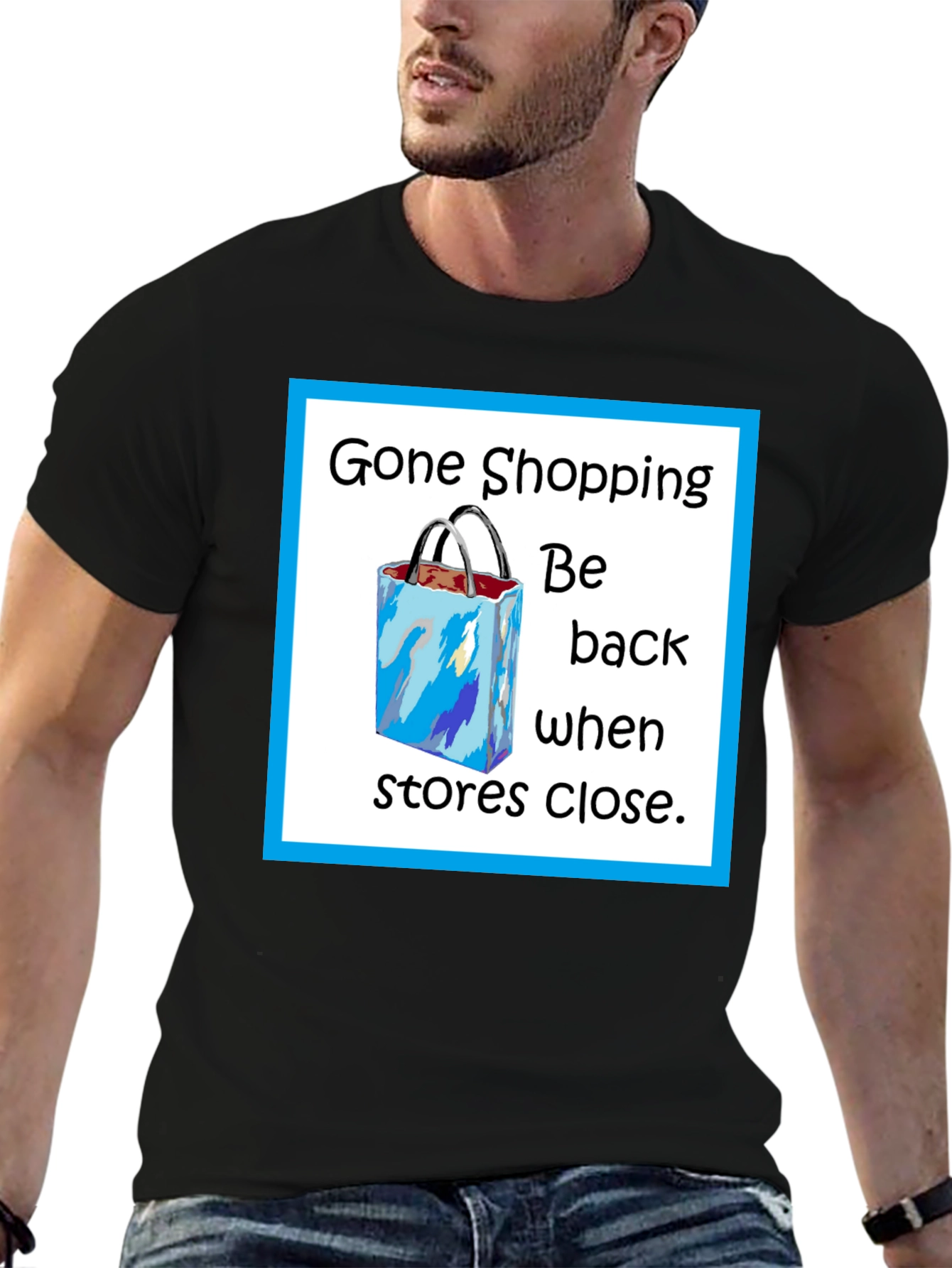 Gone Shopping T-Shirt - Funny Shopper Tee