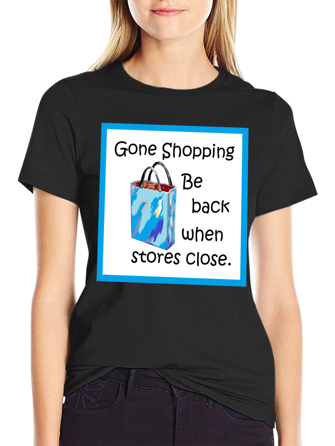 Gone Shopping T-Shirt - Funny Shopper Tee