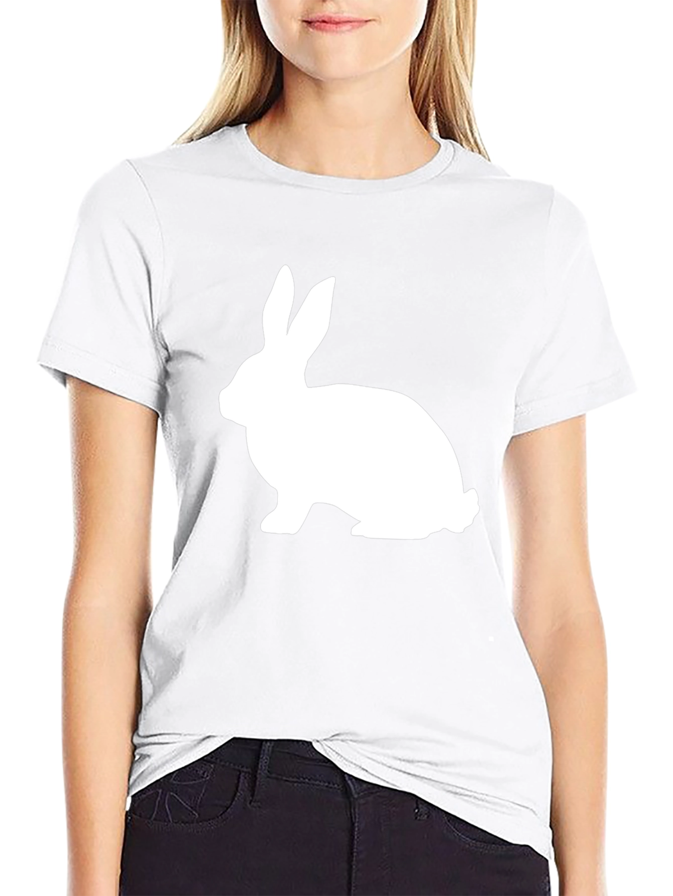Rabbit Graphic Tee - Classic Black Cotton T-Shirt