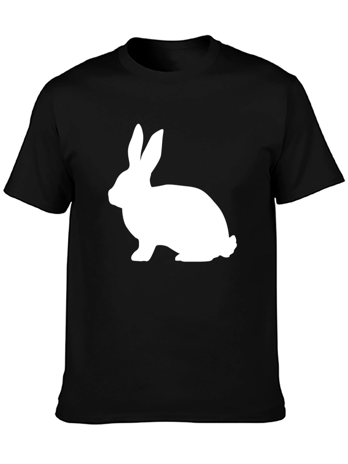 Rabbit Graphic Tee - Classic Black Cotton T-Shirt