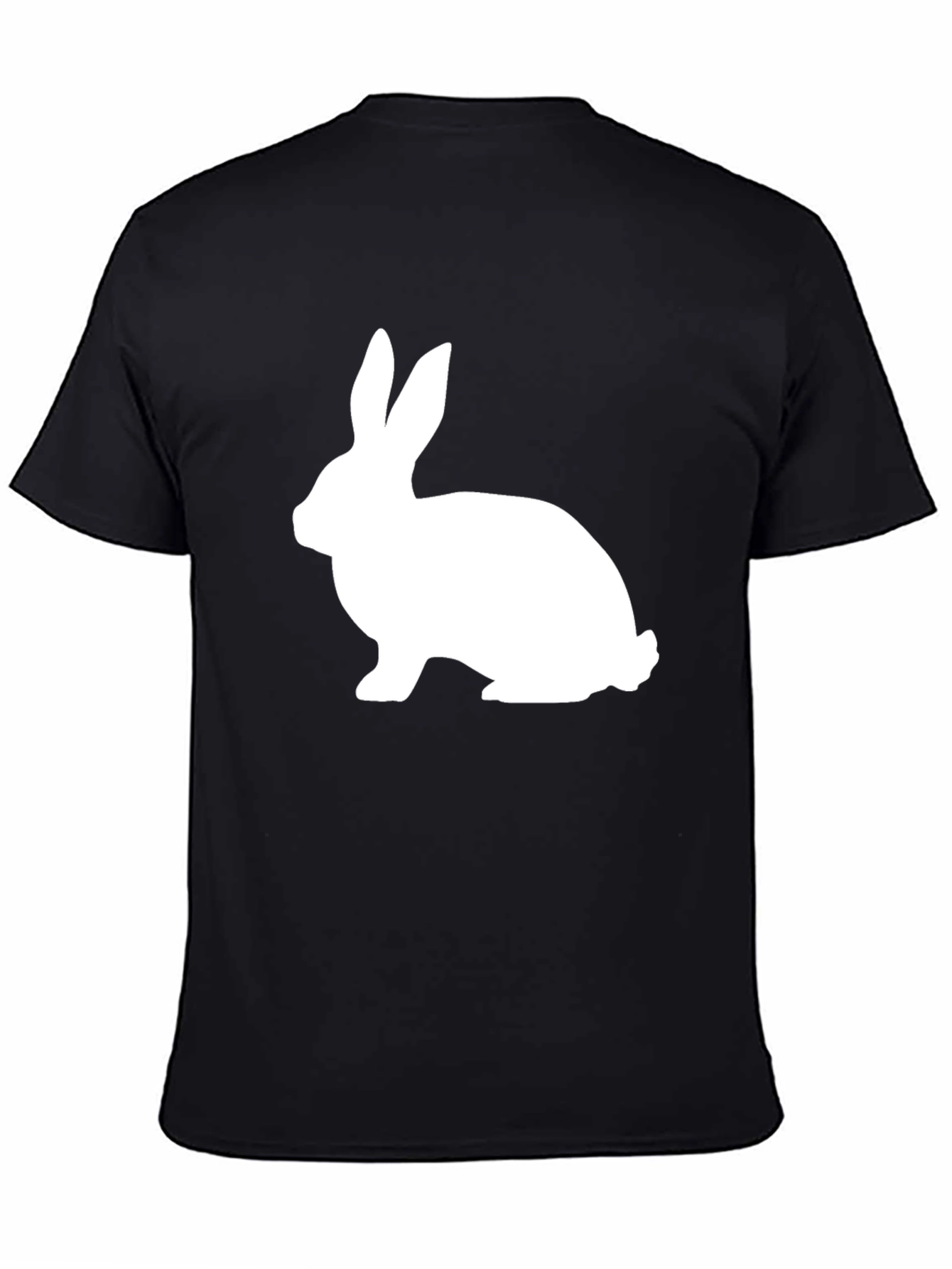 Rabbit Graphic Tee - Classic Black Cotton T-Shirt