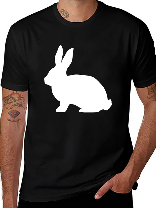 Rabbit Graphic Tee - Classic Black Cotton T-Shirt