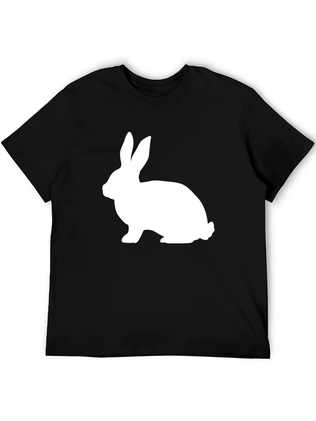 Rabbit Graphic Tee - Classic Black Cotton T-Shirt