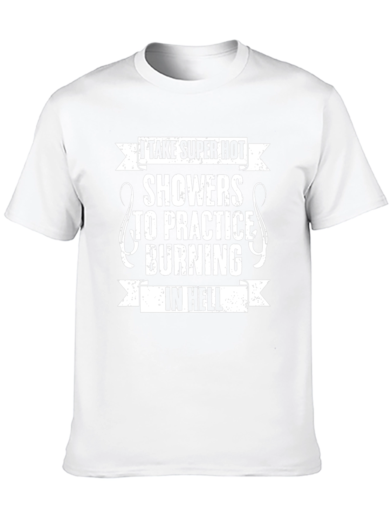 I Take Super Hot Showers Funny Graphic T-Shirt