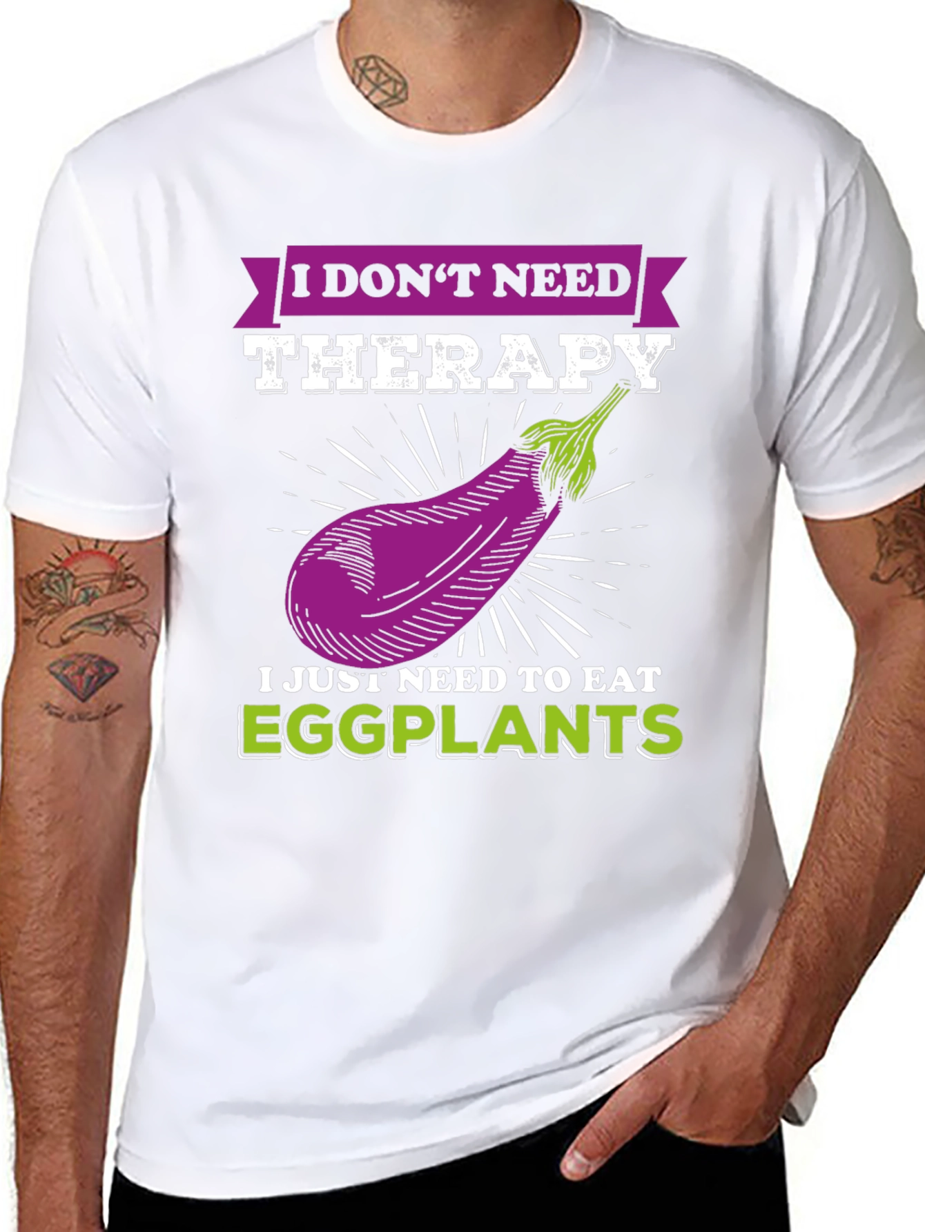 I Dont Need Therapy Eggplant T-Shirt
