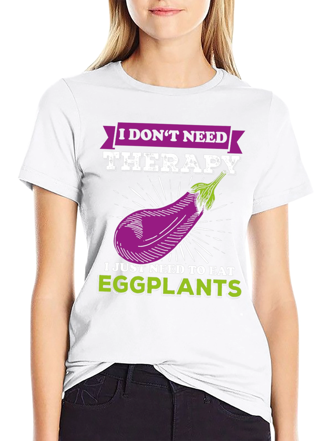 I Dont Need Therapy Eggplant T-Shirt