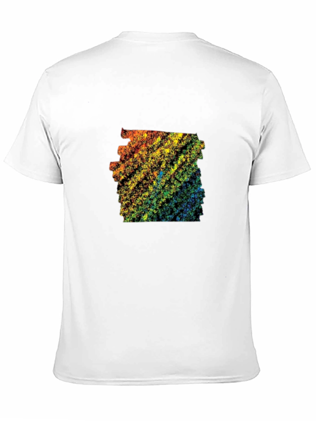 Rainbow Abstract Design Black T-Shirt