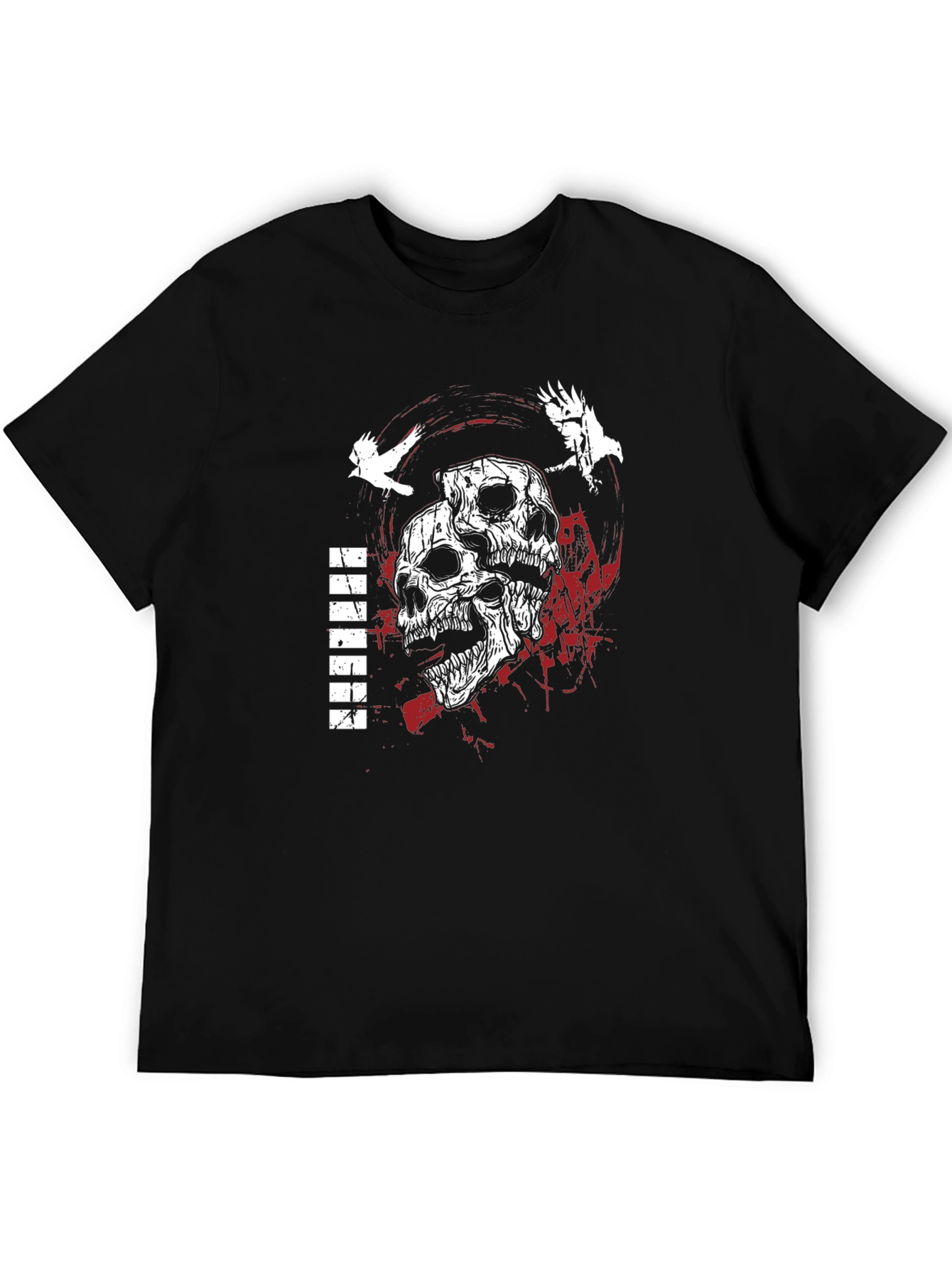 Skull & Raven Graphic Tee - Dark Aesthetic T-Shirt