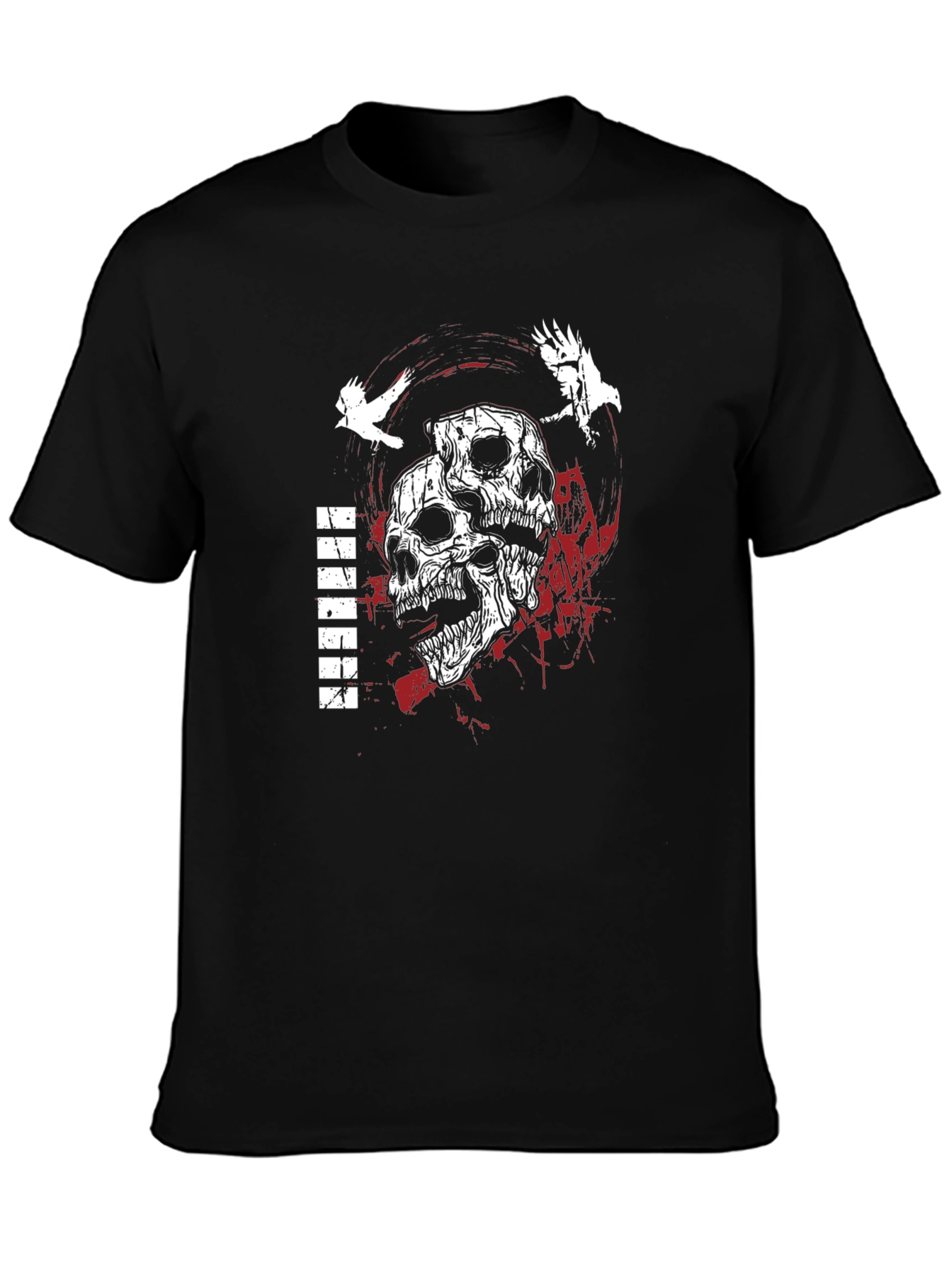 Skull & Raven Graphic Tee - Dark Aesthetic T-Shirt