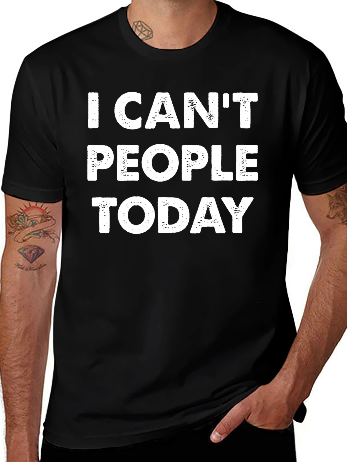 Funny I Cant People Today Graphic T-Shirt