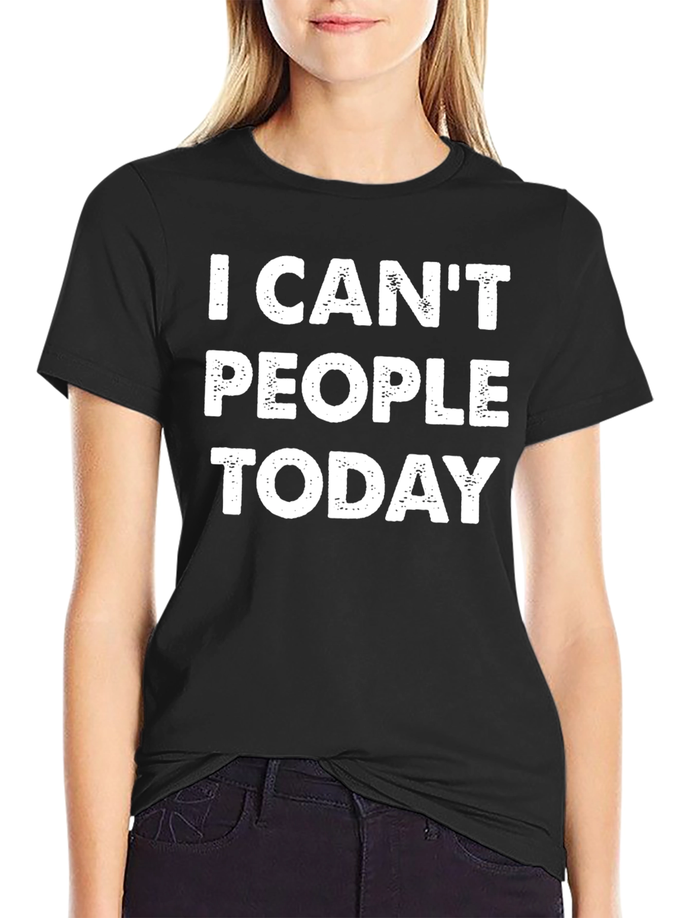 Funny I Cant People Today Graphic T-Shirt