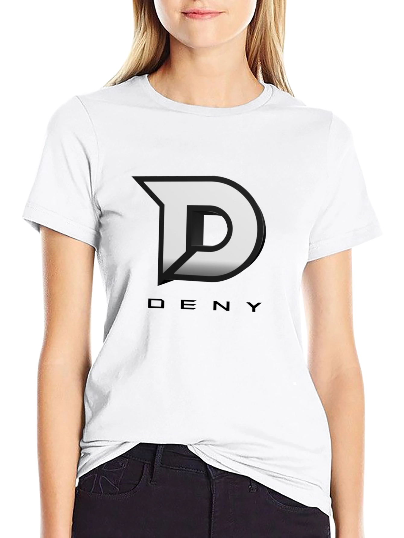 Deny Logo Graphic T-Shirt - Black