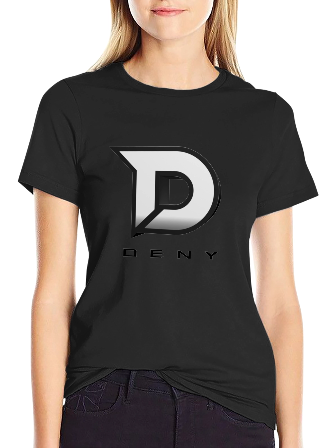 Deny Logo Graphic T-Shirt - Black