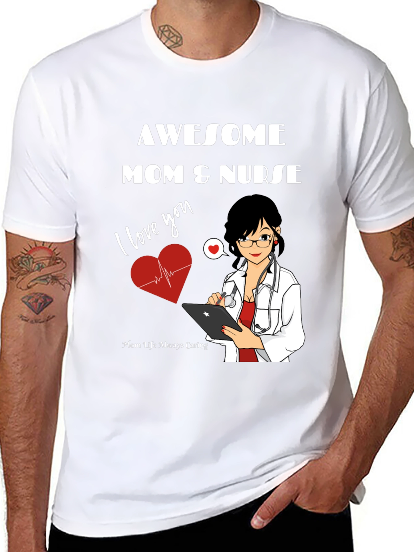 Awesome Mom & Nurse T-Shirt