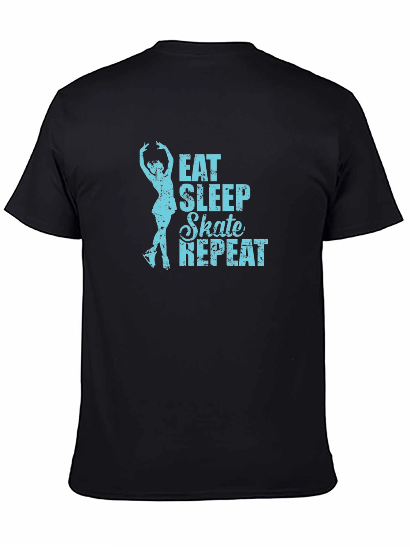 Eat Sleep Skate Repeat Black T-Shirt