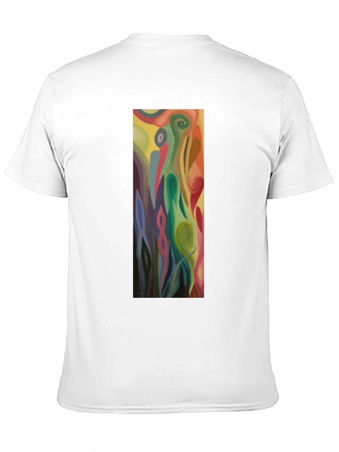 Abstract Art Graphic Black Tee - Mens Casual Style