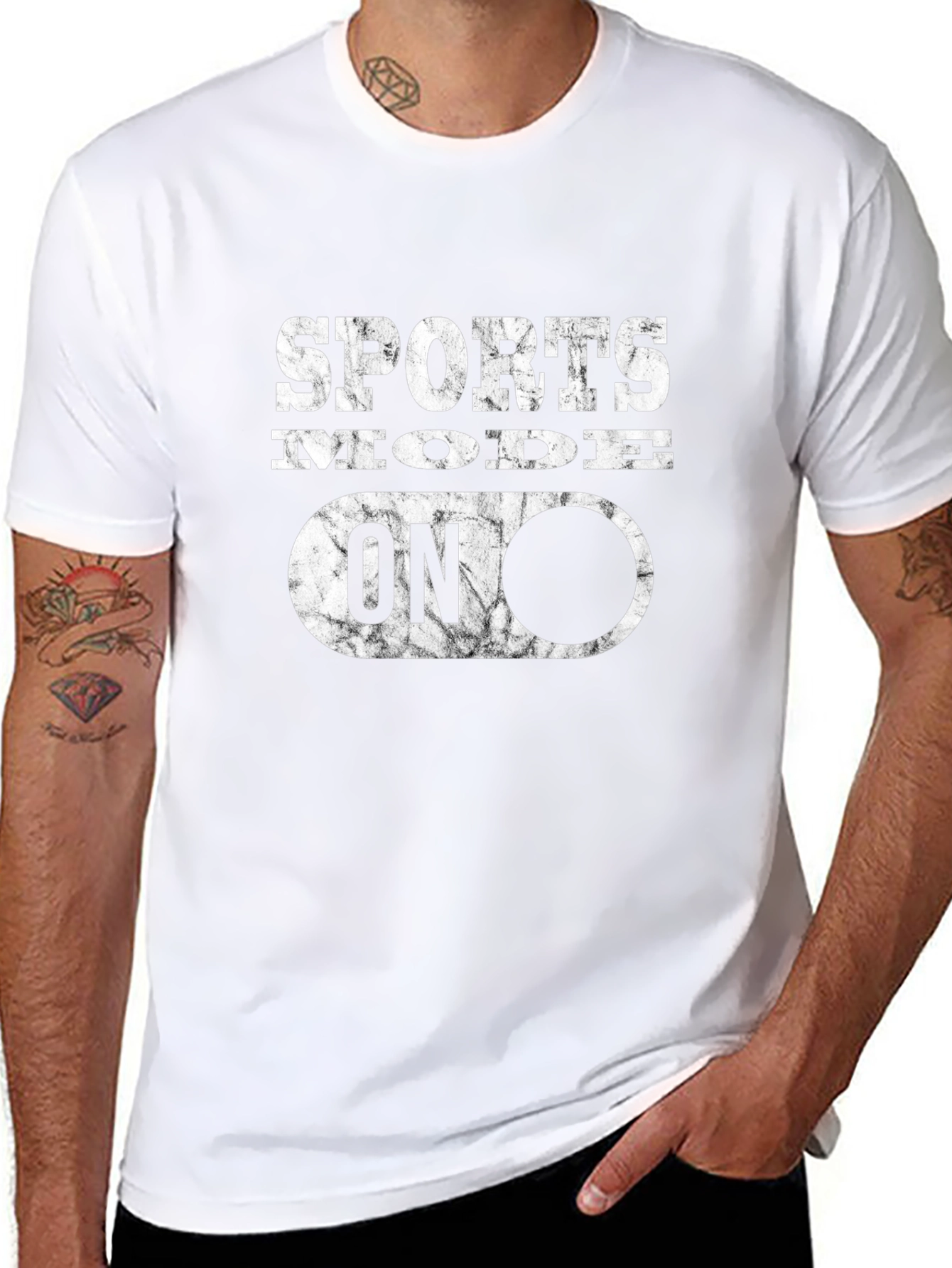 Sports Mode ON Black T-Shirt