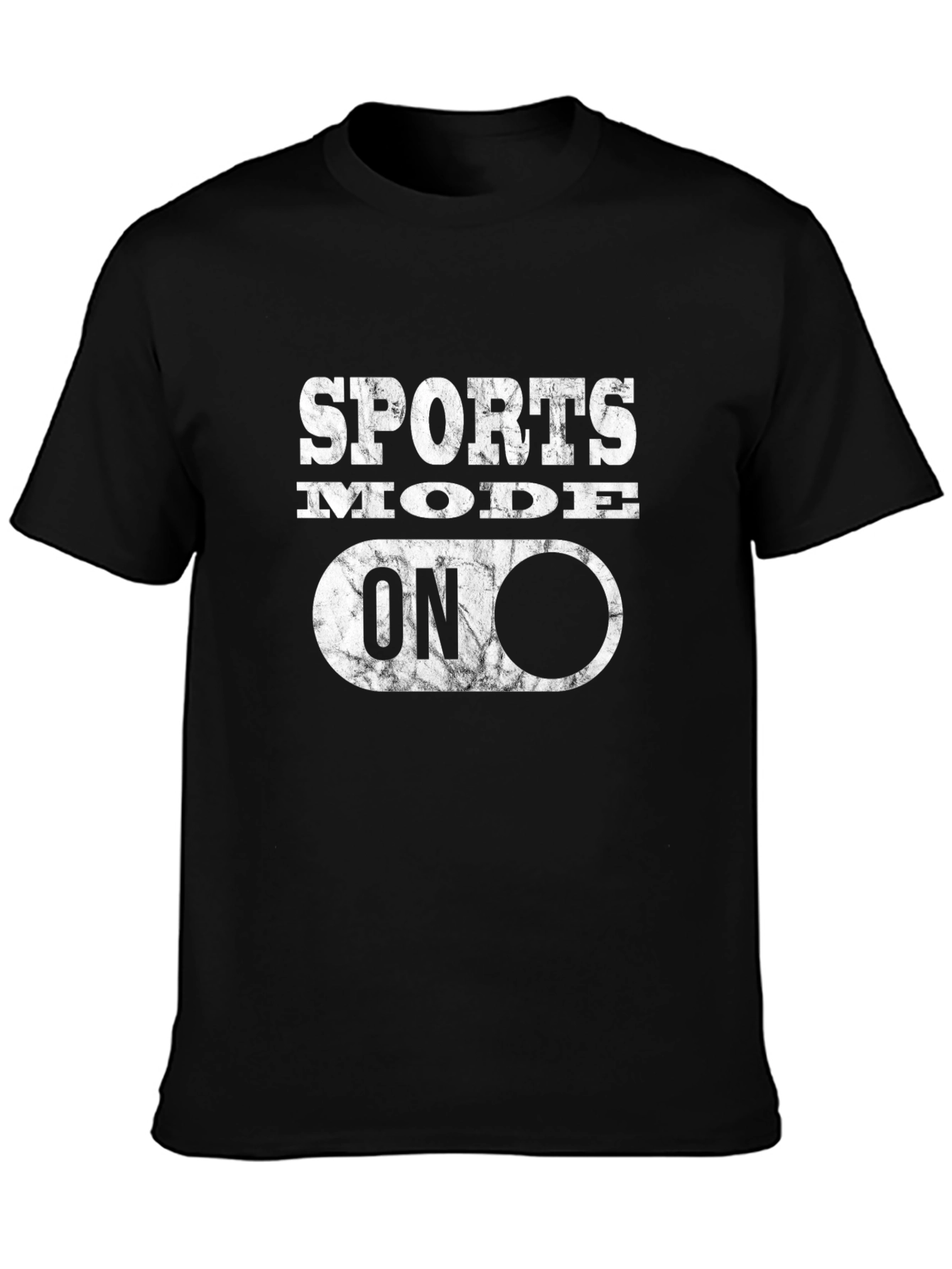 Sports Mode ON Black T-Shirt