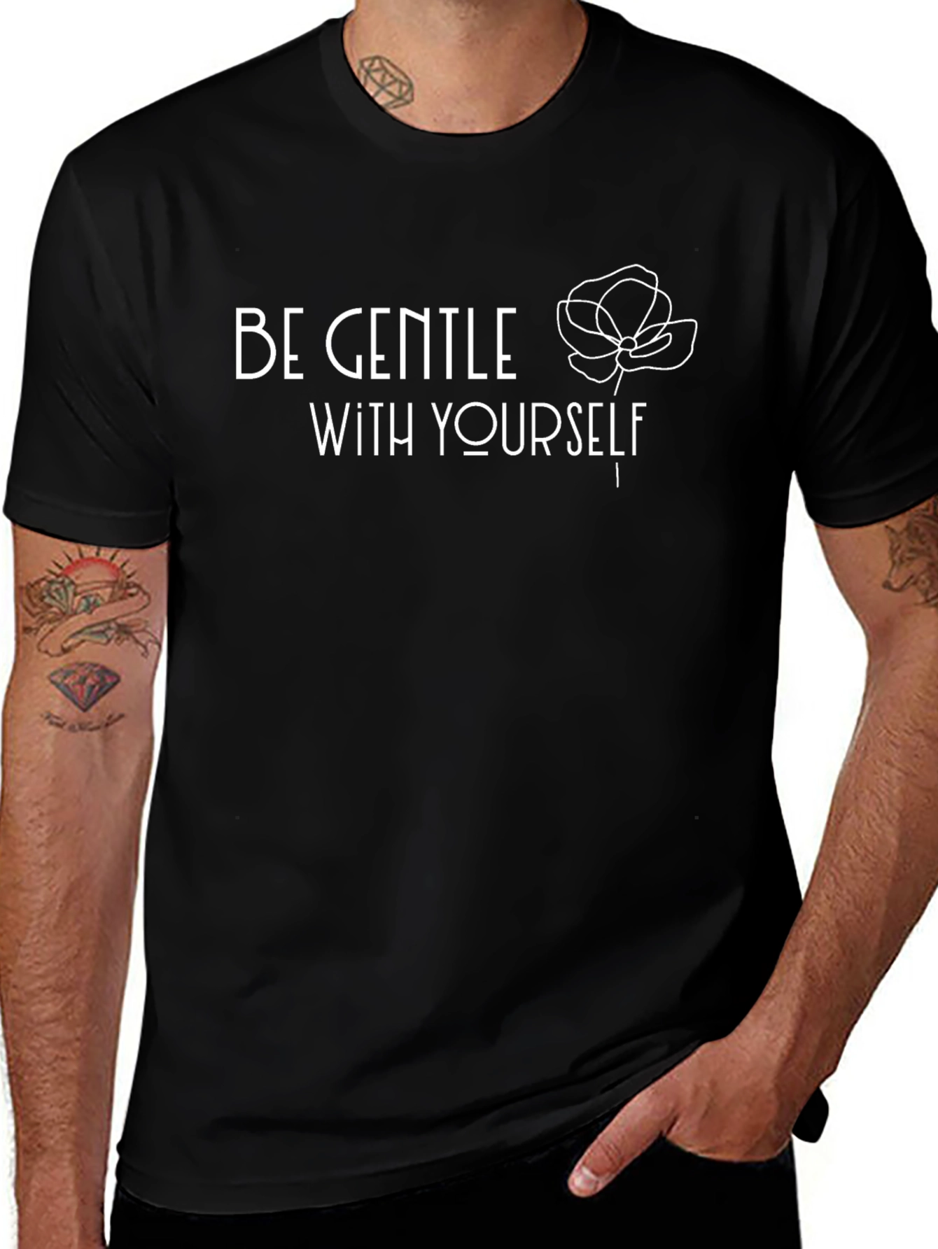 Be Gentle T-Shirt - Black Graphic Tee