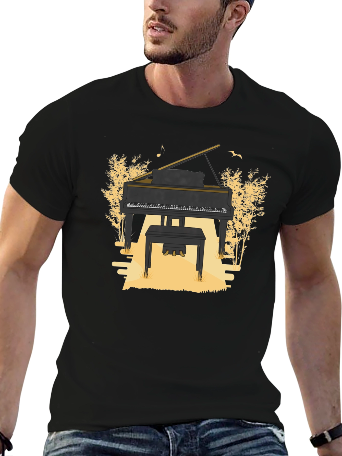 Grand Piano Graphic Tee - Musical Style