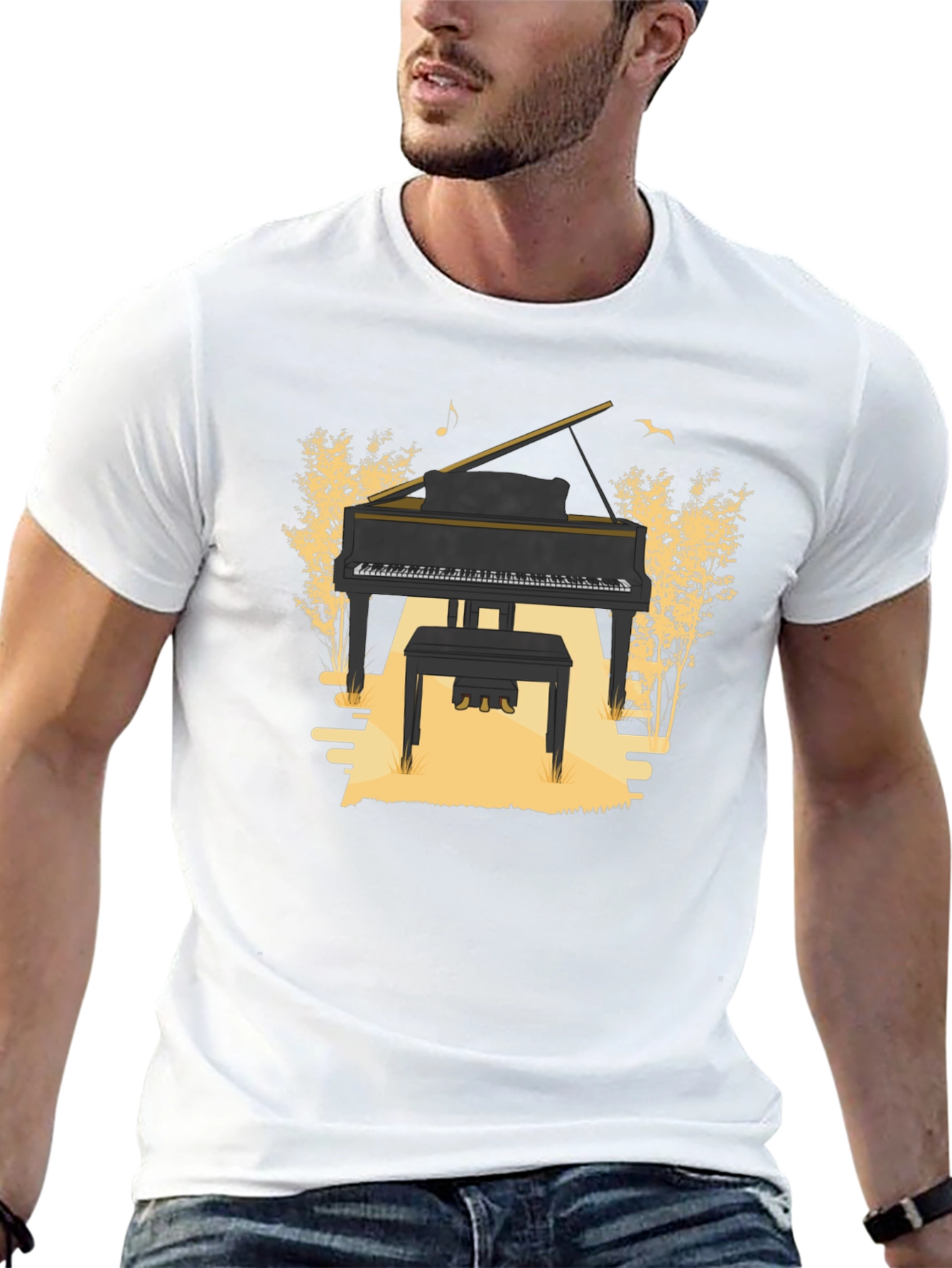 Grand Piano Graphic Tee - Musical Style