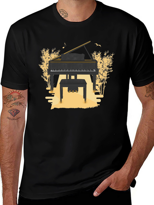 Grand Piano Graphic Tee - Musical Style