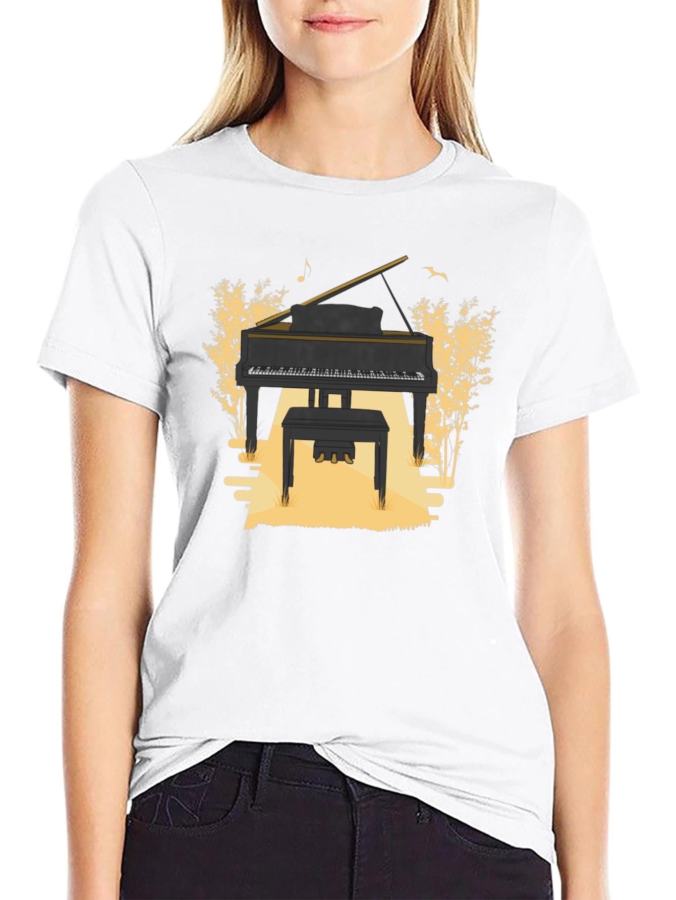 Grand Piano Graphic Tee - Musical Style